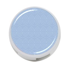 Seamless Lines Concentric Circles Trendy Color Heavenly Light Airy Blue 4-port Usb Hub (one Side) by Mariart