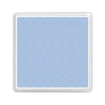 Seamless Lines Concentric Circles Trendy Color Heavenly Light Airy Blue Memory Card Reader (Square)  Front