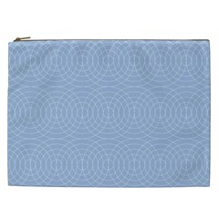 Seamless Lines Concentric Circles Trendy Color Heavenly Light Airy Blue Cosmetic Bag (xxl)  by Mariart