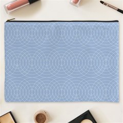 Seamless Lines Concentric Circles Trendy Color Heavenly Light Airy Blue Cosmetic Bag (xxxl)  by Mariart