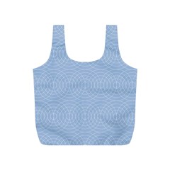 Seamless Lines Concentric Circles Trendy Color Heavenly Light Airy Blue Full Print Recycle Bags (s)  by Mariart