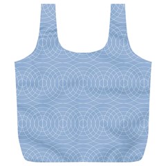 Seamless Lines Concentric Circles Trendy Color Heavenly Light Airy Blue Full Print Recycle Bags (l)  by Mariart