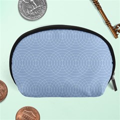 Seamless Lines Concentric Circles Trendy Color Heavenly Light Airy Blue Accessory Pouches (large)  by Mariart