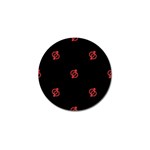 Seamless Pattern With Symbol Sex Men Women Black Background Glowing Red Black Sign Golf Ball Marker (10 pack) Front