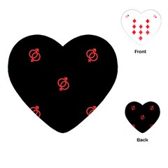 Seamless Pattern With Symbol Sex Men Women Black Background Glowing Red Black Sign Playing Cards (heart) 