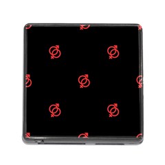 Seamless Pattern With Symbol Sex Men Women Black Background Glowing Red Black Sign Memory Card Reader (square) by Mariart