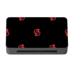 Seamless Pattern With Symbol Sex Men Women Black Background Glowing Red Black Sign Memory Card Reader With Cf by Mariart