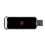 Seamless Pattern With Symbol Sex Men Women Black Background Glowing Red Black Sign Portable USB Flash (One Side) Front