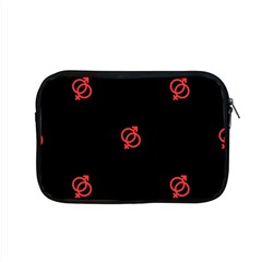 Seamless Pattern With Symbol Sex Men Women Black Background Glowing Red Black Sign Apple Macbook Pro 15  Zipper Case by Mariart