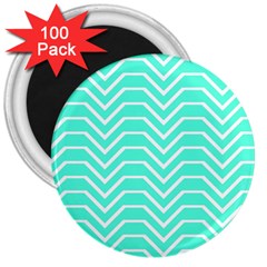 Seamless Pattern Of Curved Lines Create The Effect Of Depth The Optical Illusion Of White Wave 3  Magnets (100 Pack) by Mariart