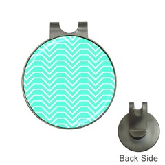 Seamless Pattern Of Curved Lines Create The Effect Of Depth The Optical Illusion Of White Wave Hat Clips With Golf Markers by Mariart