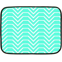 Seamless Pattern Of Curved Lines Create The Effect Of Depth The Optical Illusion Of White Wave Fleece Blanket (mini) by Mariart