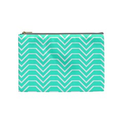 Seamless Pattern Of Curved Lines Create The Effect Of Depth The Optical Illusion Of White Wave Cosmetic Bag (medium)  by Mariart