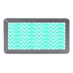 Seamless Pattern Of Curved Lines Create The Effect Of Depth The Optical Illusion Of White Wave Memory Card Reader (mini) by Mariart