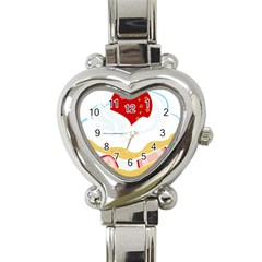 Seeds Strawberry Bread Fruite Red Heart Italian Charm Watch by Mariart