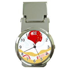 Seeds Strawberry Bread Fruite Red Money Clip Watches by Mariart