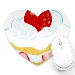 Seeds Strawberry Bread Fruite Red Heart Mousepads