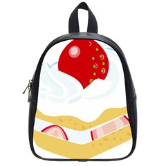 Seeds Strawberry Bread Fruite Red School Bags (small)  by Mariart