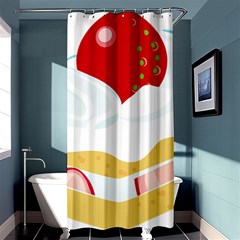 Seeds Strawberry Bread Fruite Red Shower Curtain 36  X 72  (stall)  by Mariart