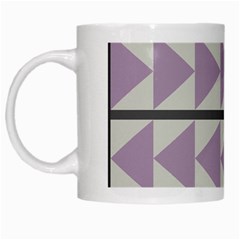 Shapes Patchwork Circle Triangle White Mugs by Mariart