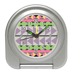 Shapes Patchwork Circle Triangle Travel Alarm Clocks