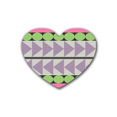 Shapes Patchwork Circle Triangle Heart Coaster (4 Pack) 