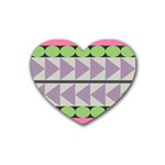 Shapes Patchwork Circle Triangle Heart Coaster (4 pack)  Front