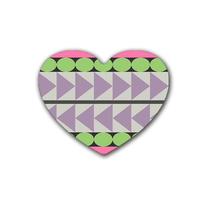 Shapes Patchwork Circle Triangle Heart Coaster (4 pack) 