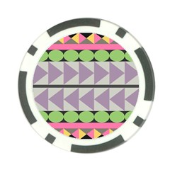 Shapes Patchwork Circle Triangle Poker Chip Card Guard by Mariart