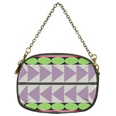 Shapes Patchwork Circle Triangle Chain Purses (one Side)  by Mariart