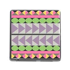 Shapes Patchwork Circle Triangle Memory Card Reader (square)