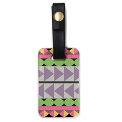 Shapes Patchwork Circle Triangle Luggage Tags (one Side)  by Mariart