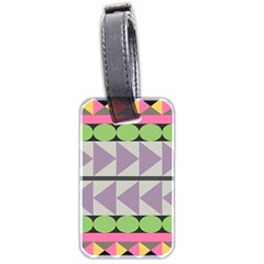 Shapes Patchwork Circle Triangle Luggage Tags (two Sides) by Mariart