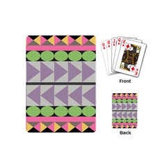 Shapes Patchwork Circle Triangle Playing Cards (mini)  by Mariart