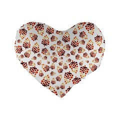 Pine Cones Pattern Standard 16  Premium Heart Shape Cushions by Mariart