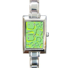 Shapes Green Lime Abstract Wallpaper Rectangle Italian Charm Watch by Mariart