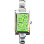 Shapes Green Lime Abstract Wallpaper Rectangle Italian Charm Watch Front