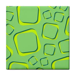 Shapes Green Lime Abstract Wallpaper Tile Coasters