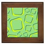 Shapes Green Lime Abstract Wallpaper Framed Tiles Front