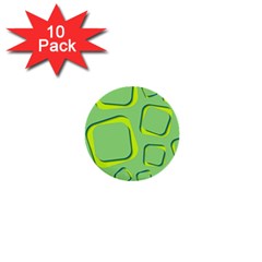 Shapes Green Lime Abstract Wallpaper 1  Mini Buttons (10 Pack) 