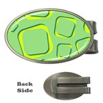 Shapes Green Lime Abstract Wallpaper Money Clips (Oval)  Front