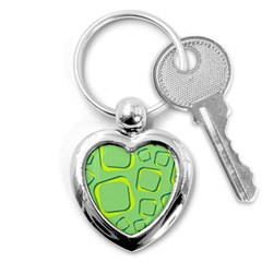 Shapes Green Lime Abstract Wallpaper Key Chains (heart)  by Mariart