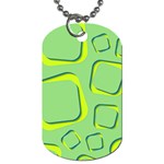 Shapes Green Lime Abstract Wallpaper Dog Tag (Two Sides) Front