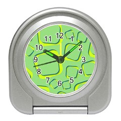 Shapes Green Lime Abstract Wallpaper Travel Alarm Clocks by Mariart