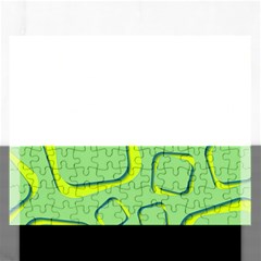 Shapes Green Lime Abstract Wallpaper Rectangular Jigsaw Puzzl by Mariart