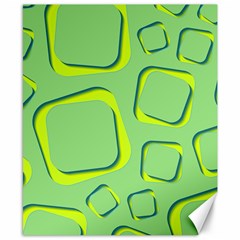 Shapes Green Lime Abstract Wallpaper Canvas 8  X 10  by Mariart