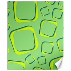 Shapes Green Lime Abstract Wallpaper Canvas 16  X 20   by Mariart