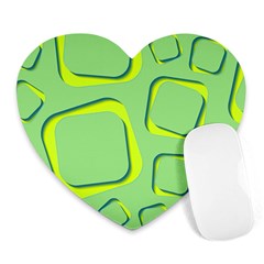 Shapes Green Lime Abstract Wallpaper Heart Mousepads by Mariart