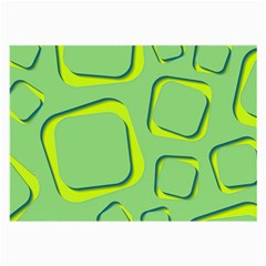 Shapes Green Lime Abstract Wallpaper Large Glasses Cloth (2-side)