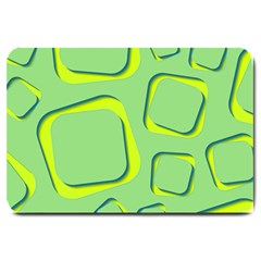 Shapes Green Lime Abstract Wallpaper Large Doormat  by Mariart